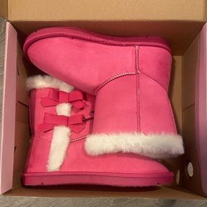 Pink Kids Boots with Bows